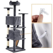 Yaheetech 178cm Multilevel Cat Tree Tower With 2 Condos 3 Perches And Sisal Posts Yaheetech 178cm Multilevel Cat Tree Tower With Condos