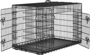 Yaheetech 122cm Large Dog Crate With Divider Foldable Metal Wire Kennel Yaheetech 122cm Large Metal Dog Crate With Divider