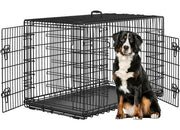 Yaheetech 122cm Large Dog Crate With Divider Foldable Metal Wire Kennel Yaheetech 122cm Large Metal Dog Crate With Divider
