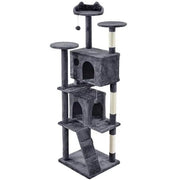 203 cm H Plush Cat Tree Multilevel Indoor Cat Tower by Yaheetech