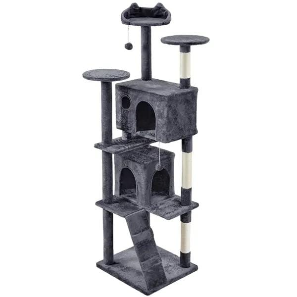 203 cm H Plush Cat Tree Multilevel Indoor Cat Tower by Yaheetech