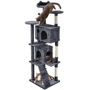 203 cm H Plush Cat Tree Multilevel Indoor Cat Tower by Yaheetech