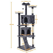 203 cm H Plush Cat Tree Multilevel Indoor Cat Tower by Yaheetech