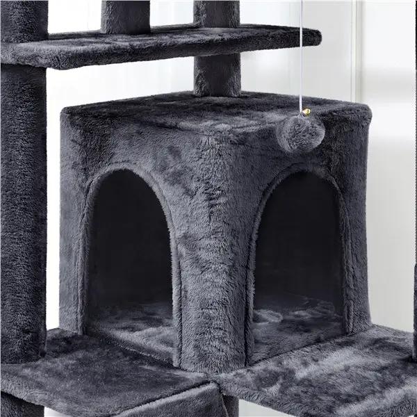 203 cm H Plush Cat Tree Multilevel Indoor Cat Tower by Yaheetech