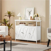 Wooden 3-Door Sideboard Buffet Cabinet Dining Room/Kitchen Storage Cabinet by Yaheetech