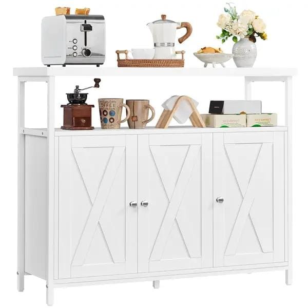 Wooden 3-Door Sideboard Buffet Cabinet Dining Room/Kitchen Storage Cabinet by Yaheetech
