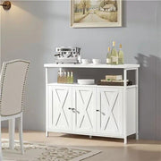 Wooden 3-Door Sideboard Buffet Cabinet Dining Room/Kitchen Storage Cabinet by Yaheetech