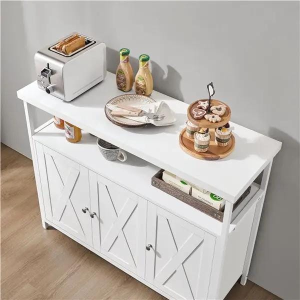 Wooden 3-Door Sideboard Buffet Cabinet Dining Room/Kitchen Storage Cabinet by Yaheetech