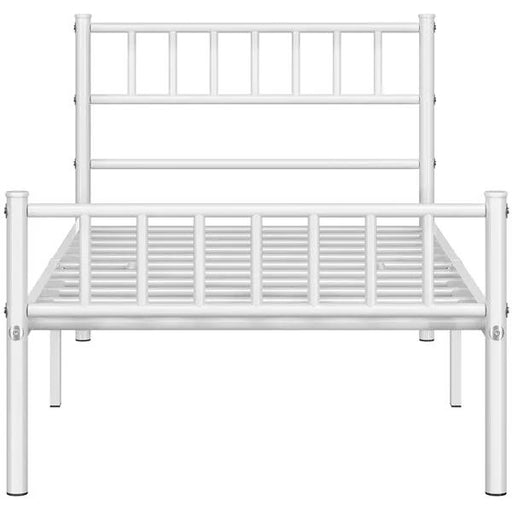 Yaheetech Single Metal Bed Frame with Slatted Headboard and Footboard Single Metal Bed Frame with Slatted Headboard and Footboard