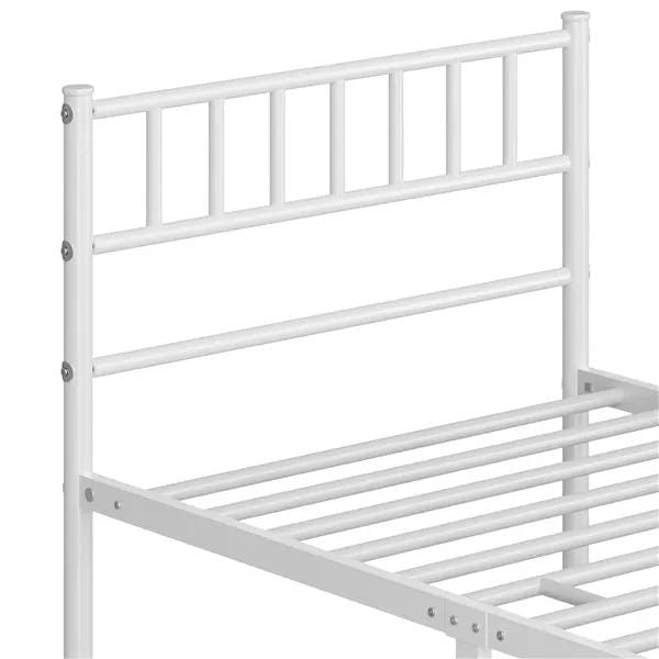 Single Metal Bed Frame with Slatted Headboard and Footboard by Yaheetech