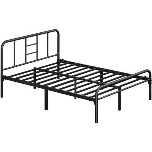 Yaheetech Romantic Metal-Framed Bed with High Headboard Strong Iron Platform Bed Romantic Metal-Framed Bed with High Headboard Strong Iron Platform Bed