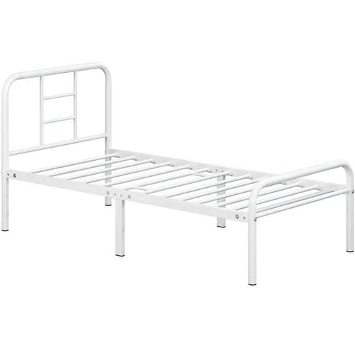 Yaheetech Single Metal Bed Frame with High Headboard Strong Iron Platform Bed Single Metal Bed Frame with High Headboard Strong Iron Platform Bed