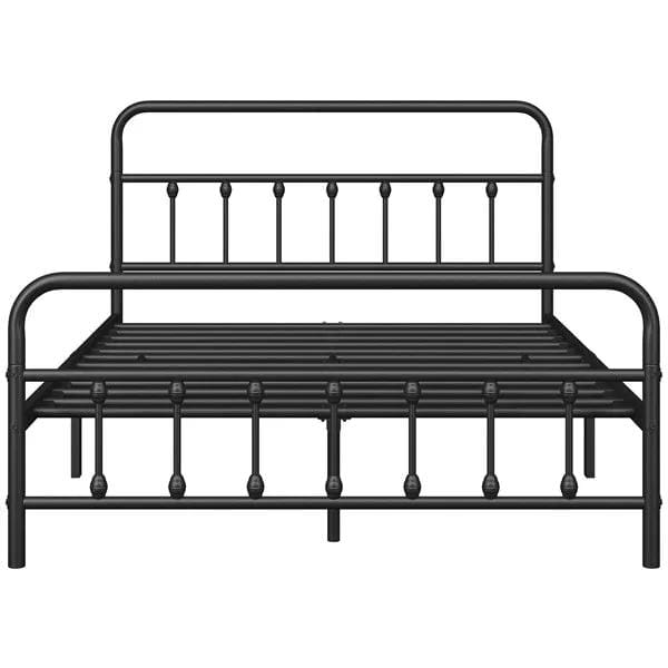Yaheetech Classic Queen Size Iron Platform Bed With High Headboard And Footboard Classic Queen Iron Platform Bed With High Headboard