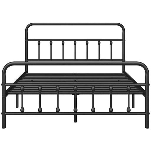 Yaheetech Classic Queen Size Iron Platform Bed With High Headboard And Footboard Classic Queen Iron Platform Bed With High Headboard