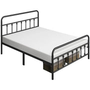 Yaheetech Classic Queen Size Iron Platform Bed With High Headboard And Footboard Classic Queen Iron Platform Bed With High Headboard