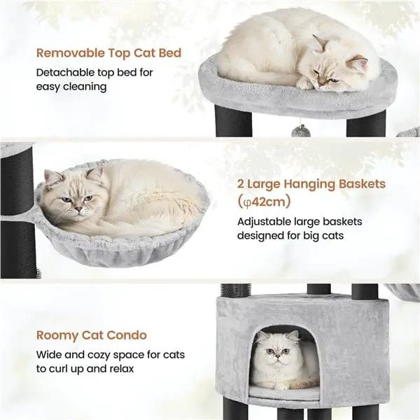 Yaheetech 63 Inch Multilevel Heavy Duty Cat Tree With Thick Scratching Posts Yaheetech 63 Inch Multilevel Heavy Duty Cat Tree