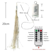198 LED Hanging Starburst Firework Fairy String Light Lamp Party Xmas Decro by salelink.co.nz