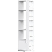 Yaheetech Yaheetech 360 Degree Rotating Corner Bookcase Five Tier 169cm White Yaheetech 360 Degree Rotating Corner Bookcase White