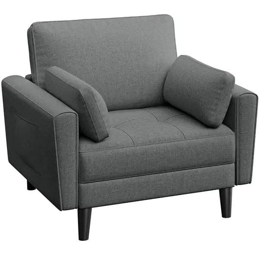 Yaheetech Fabric Upholstered 2-Seater Sofa and Oversized Armchair Set Fabric Upholstered 2-Seater Sofa and Oversized Armchair Set