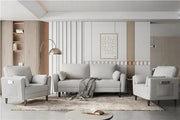 1x 2-seater sofa and 2x suited oversized armchair Sofa Set by Yaheetech