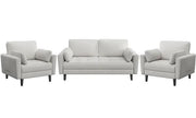1x 2-seater sofa and 2x suited oversized armchair Sofa Set by Yaheetech