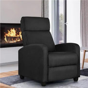 Yaheetech Yaheetech Fabric Recliner Chair Black Manual Reclining Armchair with Adjustable Footrest & Pocket Springs Yaheetech Fabric Recliner Chair Black Manual Reclining Armchair with Adjustable Footrest & Pocket Springs