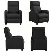 Yaheetech Yaheetech Fabric Recliner Chair Black Manual Reclining Armchair with Adjustable Footrest & Pocket Springs Yaheetech Fabric Recliner Chair Black Manual Reclining Armchair with Adjustable Footrest & Pocket Springs