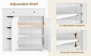 Modern Wooden Bathroom Storage Cabinet Freestanding Floor Cabinet by Yaheetech