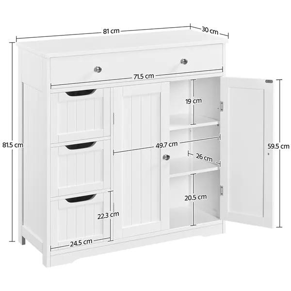 Modern Wooden Bathroom Storage Cabinet Freestanding Floor Cabinet by Yaheetech