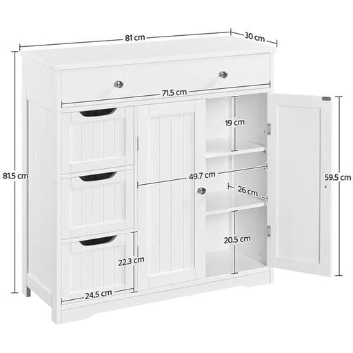 Yaheetech Modern Wooden Bathroom Storage Cabinet Freestanding Floor Cabinet Modern Wooden Bathroom Storage Cabinet Freestanding Floor Cabinet
