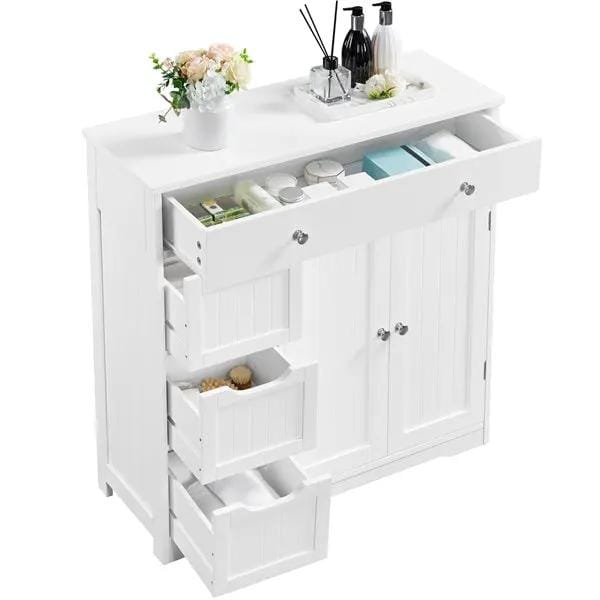 Modern Wooden Bathroom Storage Cabinet Freestanding Floor Cabinet by Yaheetech