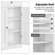 Modern Wooden Bathroom Storage Cabinet Freestanding Floor Cabinet by Yaheetech