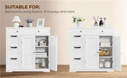 Modern Wooden Bathroom Storage Cabinet Freestanding Floor Cabinet by Yaheetech