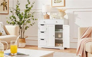 Modern Wooden Bathroom Storage Cabinet Freestanding Floor Cabinet by Yaheetech