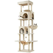 210cm Multi-Level Cat Tree Cat Tower with 9 Sisal Scratching Posts by Yaheetech