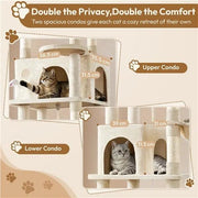 210cm Multi-Level Cat Tree Cat Tower with 9 Sisal Scratching Posts by Yaheetech