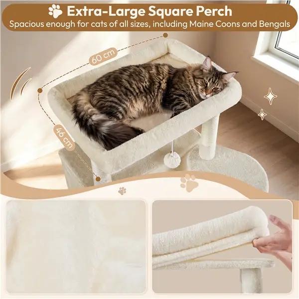 210cm Multi-Level Cat Tree Cat Tower with 9 Sisal Scratching Posts by Yaheetech