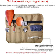 Ecotrek Outdoor Camping Storage Bag – Cutlery Hanging Bag | Picnic Multi-Grid Multipurpose Organiser HS9872 by ECOTREK