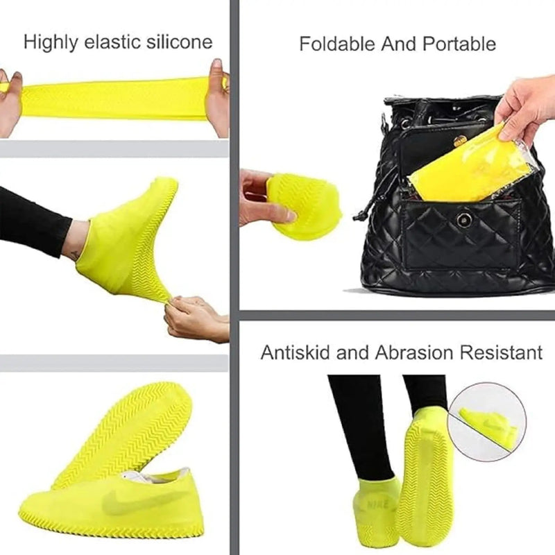Waterproof Silicone Shoe Covers – Reusable Anti-Slip Rain Boot Protectors (1 Pair) YR6015 by ECOTREK