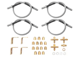 Trojan Trailer Brake Components Stainless Steel Brake Hose Kit - for Tandem Axle Disc Brakes Stainless Steel Brake Hose Kit - for Tandem Axle Disc Brakes