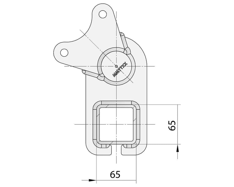 Drop Beam Axle part schematic with dimensions showing multi-hub design, 2200kg capacity, bare metal finish.