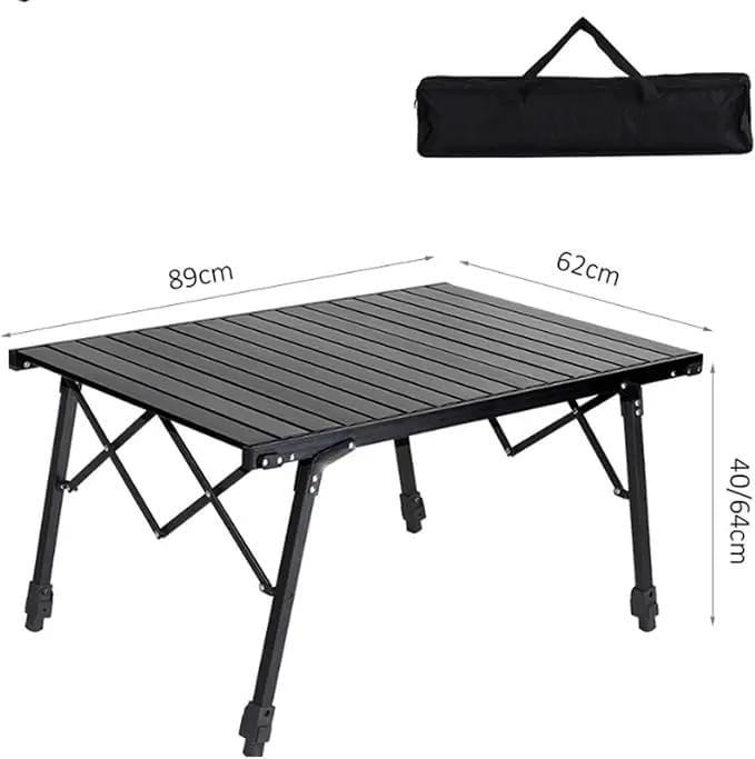 Aluminium Height Adjustable Egg Roll Camping Table – Portable Outdoor Table 89cm TYGM1521 by ECOTREK