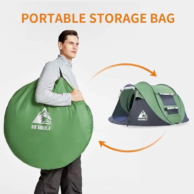 Boat-Shaped Pop-Up Camping Tent Large 280(L) x 200 (W) x 120(H)cm DYLF73910 by ECOTREK