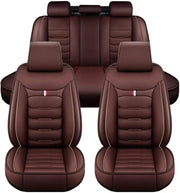 Car Seat Cover Faux Leather Cushion 5 Seater Full Set Front Rear Premium Quality by dealonline.co.nz