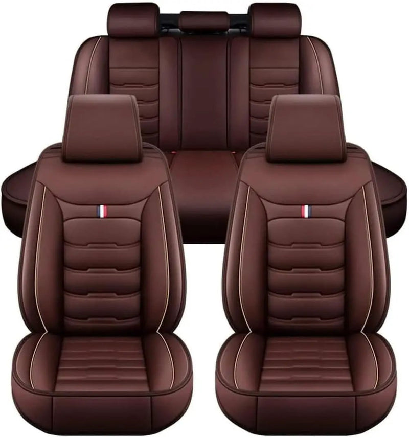 Car Seat Cover Faux Leather Cushion 5 Seater Full Set Front Rear Premium Quality by dealonline.co.nz
