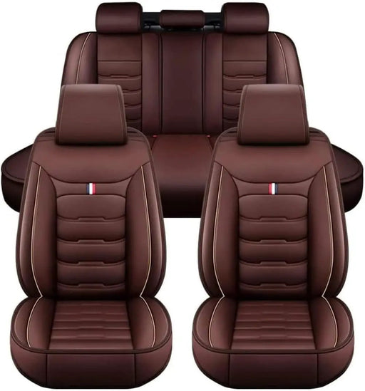 Car Seat Cover Faux Leather Cushion 5 Seater Full Set Front Rear Premium Quality by dealonline.co.nz