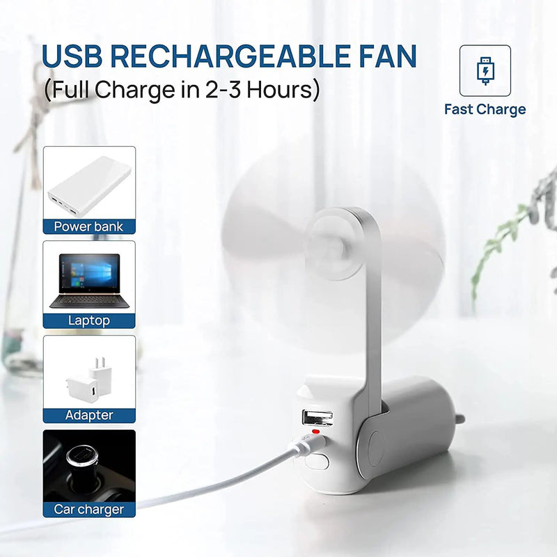 Mini Fan with Power Bank, Flashlight by salelink.co.nz