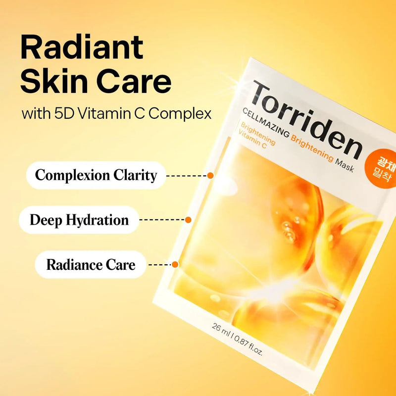 Torriden Cellmazing Vita C Brightening Mask 10 Pack by Poppy Gifts