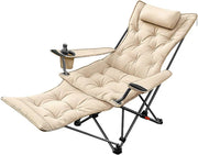 Ecotrek Folding Camping Chair with Footrest & Recline – 2-in-1 Portable Outdoor Chair FY1352 by ECOTREK