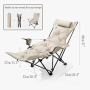 Ecotrek Folding Camping Chair with Footrest & Recline – 2-in-1 Portable Outdoor Chair FY1352 by ECOTREK